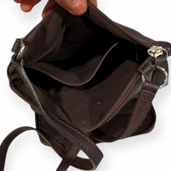 FOSSIL Women’s Vintage Brown Leather Mini Maddox Crossbody Bag - Picture 4 of 5